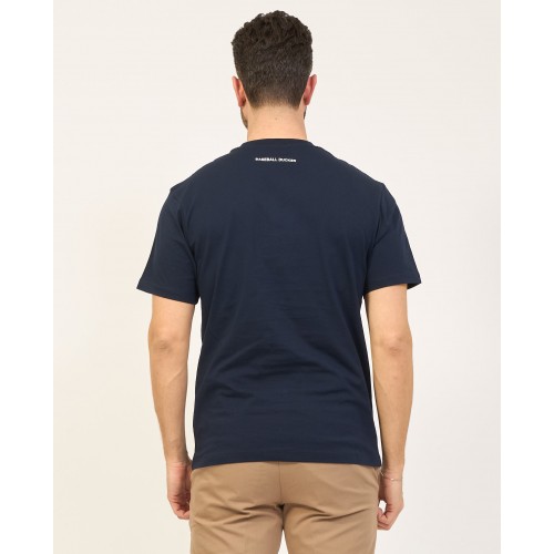 Acquista online T-shirt blu in girocollo Save the Duck con logo T-shirt Save the Duck 39,20 € paga con PayPal