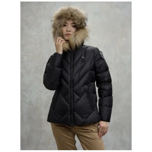 Acquista online Blauer Alicia piumino a linee geometriche con pelliccia Giubbotti Blauer 420,00 € paga con PayPal