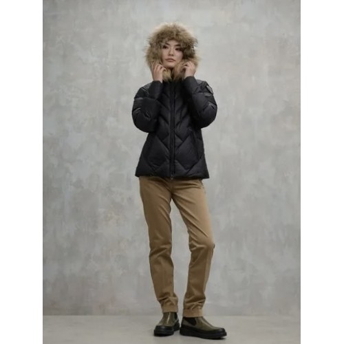 Acquista online Blauer Alicia piumino a linee geometriche con pelliccia Giubbotti Blauer 420,00 € paga con PayPal