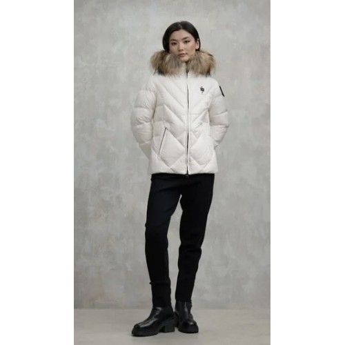 Acquista online Blauer Alicia piumino a linee geometriche con pelliccia Giubbotti Blauer 420,00 € paga con PayPal