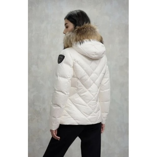 Acquista online Blauer Alicia piumino a linee geometriche con pelliccia Giubbotti Blauer 420,00 € paga con PayPal