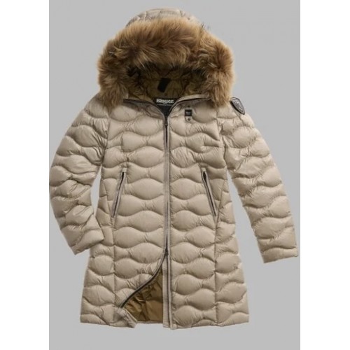 Acquista online Blauer piumino lungo ad onde con pelliccia Giubbotti Blauer 385,00 € paga con PayPal