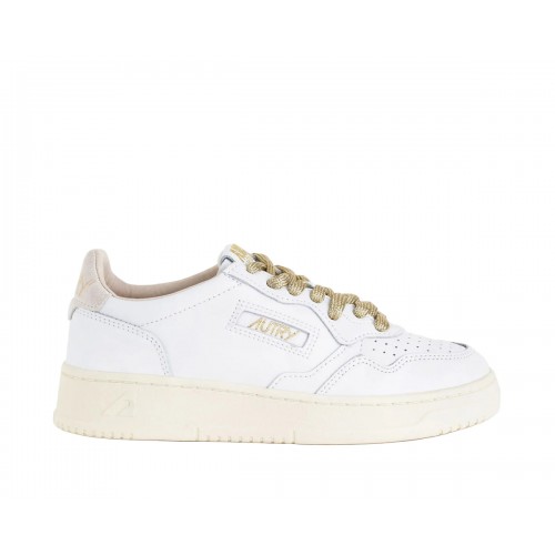 Acquista online sneakers medalist low in pelle bianca e dettagli lurex oro Scarpe Autry 161,50 € paga con PayPal