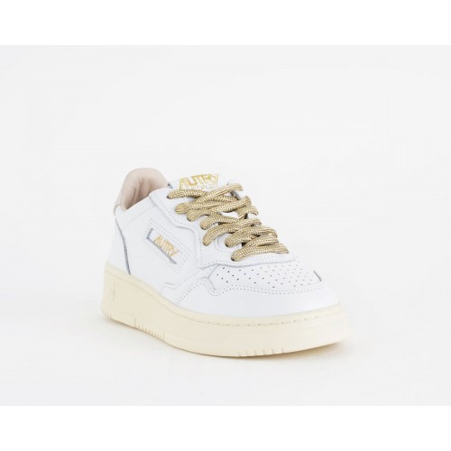 Acquista online sneakers medalist low in pelle bianca e dettagli lurex oro Scarpe Autry 161,50 € paga con PayPal