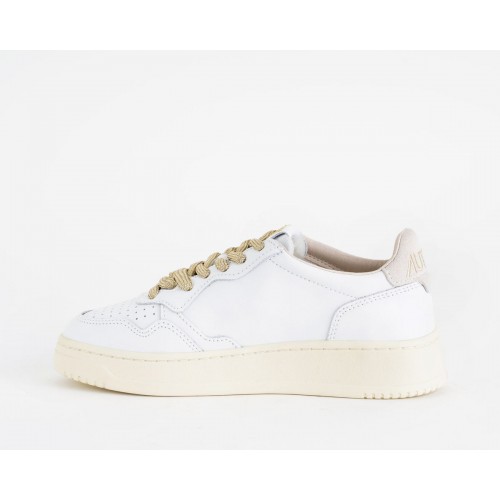 Acquista online sneakers medalist low in pelle bianca e dettagli lurex oro Scarpe Autry 161,50 € paga con PayPal
