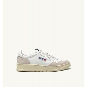 Sneakers medalist low in pelle bianca e rosa