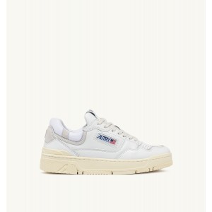 Sneakers clc low in pelle bianca e suede