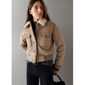 Giacca bomber colletto in...