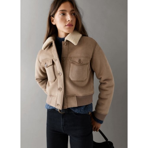 Acquista online Giacca bomber colletto in montone Giubbotti Pepe jeans 179,00 € paga con PayPal