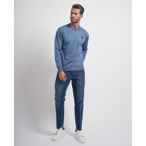 Acquista online Maglione uomo Refrigue girocollo con logo Maglioni Refrigue 55,20 € paga con PayPal