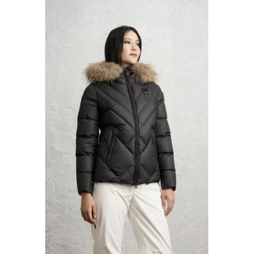 Acquista online Blauer Alicia piumino a linee geometriche con pelliccia Giubbotti Blauer 428,00 € paga con PayPal