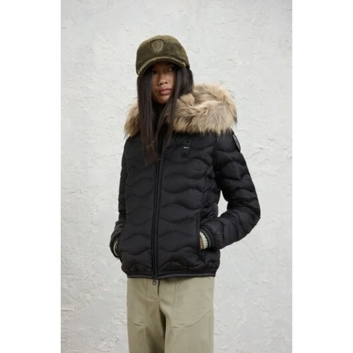 Acquista online Blauer piumino corto con pelliccia Aldie Giubbotti Blauer 368,00 € paga con PayPal